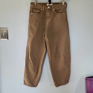 OAT New York Barrel Jeans Tannish Brown size 0/25
